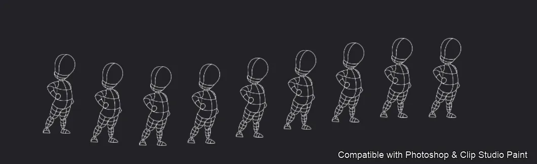 Chibi Squad brush 14 of 50 — Photoshop & Clip Studio Paint .abr preview