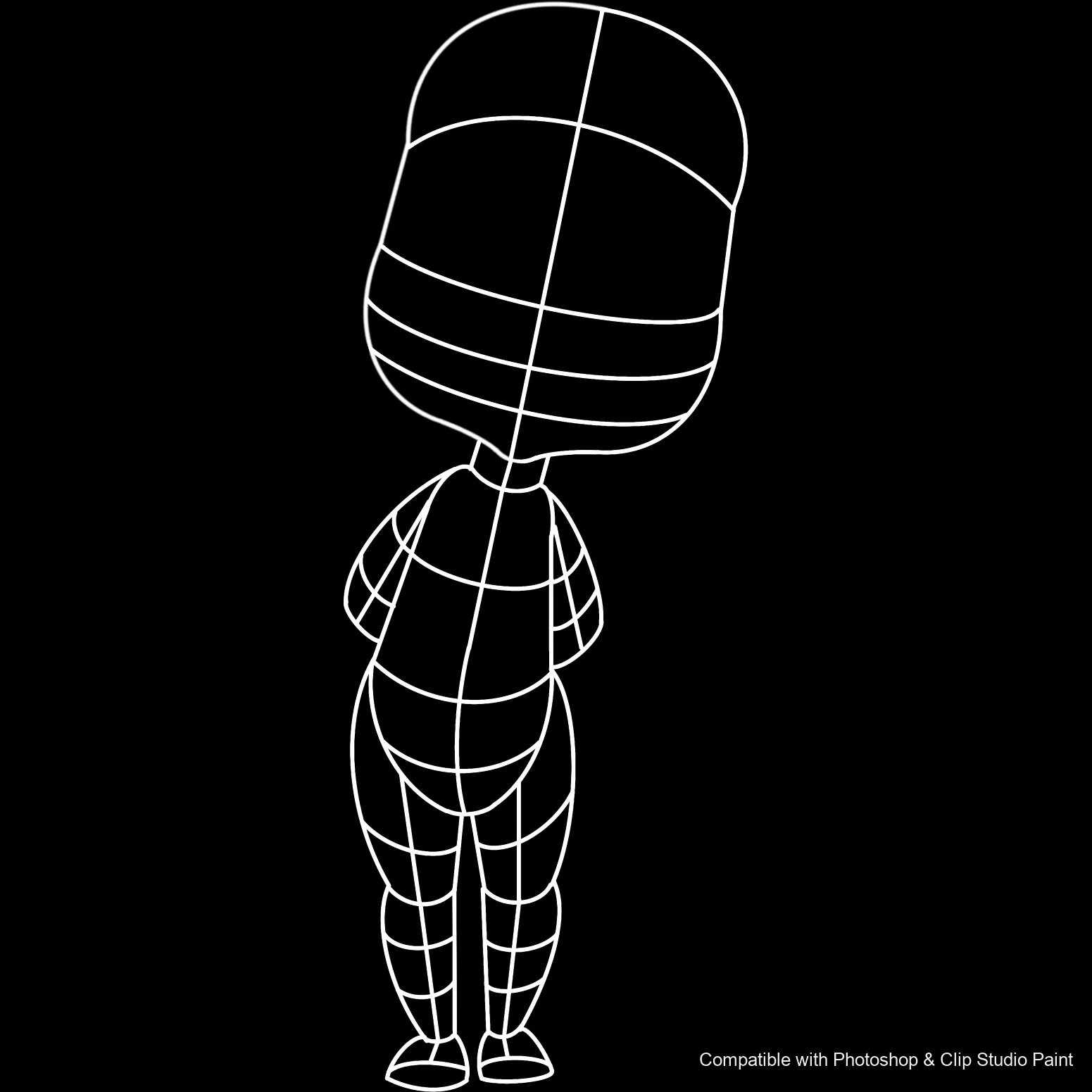 Chibi Squad brush 16 of 50 — Photoshop & Clip Studio Paint .abr preview