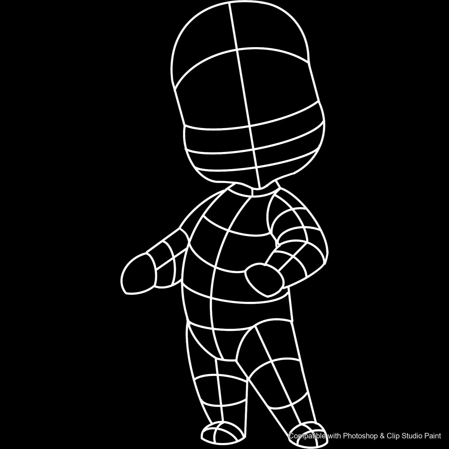 Chibi Squad brush 17 of 50 — Photoshop & Clip Studio Paint .abr preview