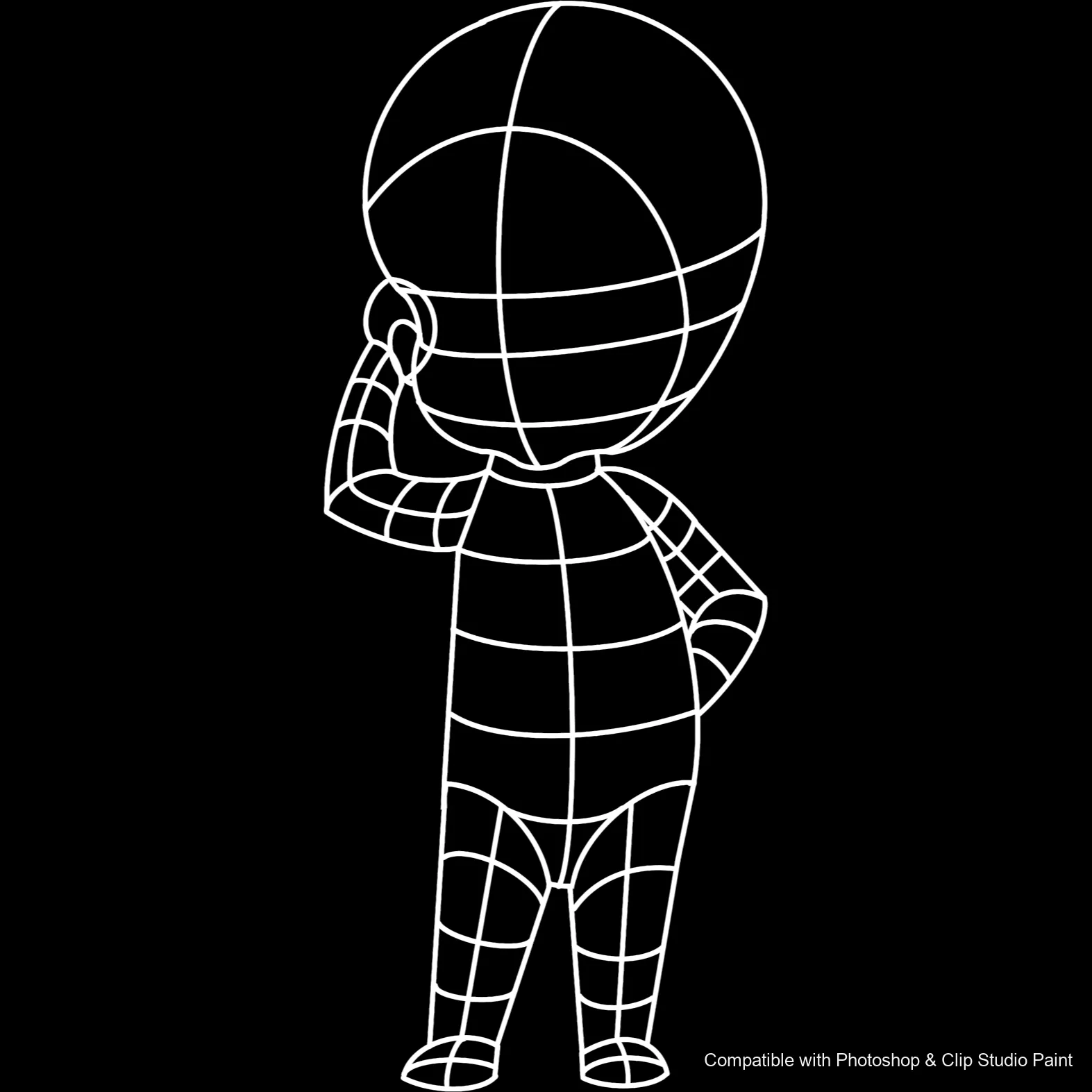 Chibi Squad brush 18 of 50 — Photoshop & Clip Studio Paint .abr preview