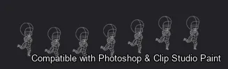 Chibi Squad brush 21 of 50 — Photoshop & Clip Studio Paint .abr preview