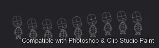 Chibi Squad brush 23 of 50 — Photoshop & Clip Studio Paint .abr preview