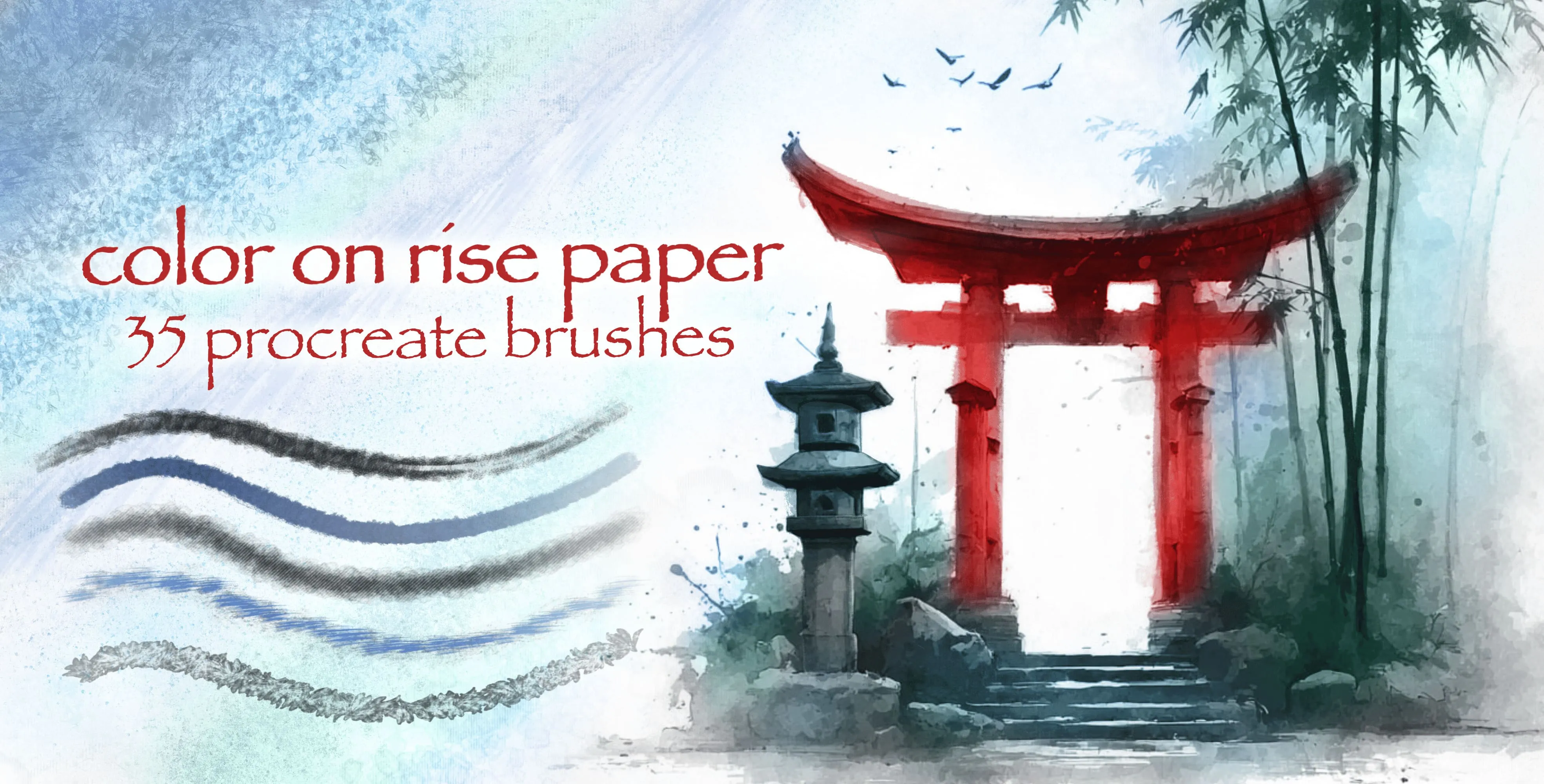 Color On Rise Paper Procreate brush set cover