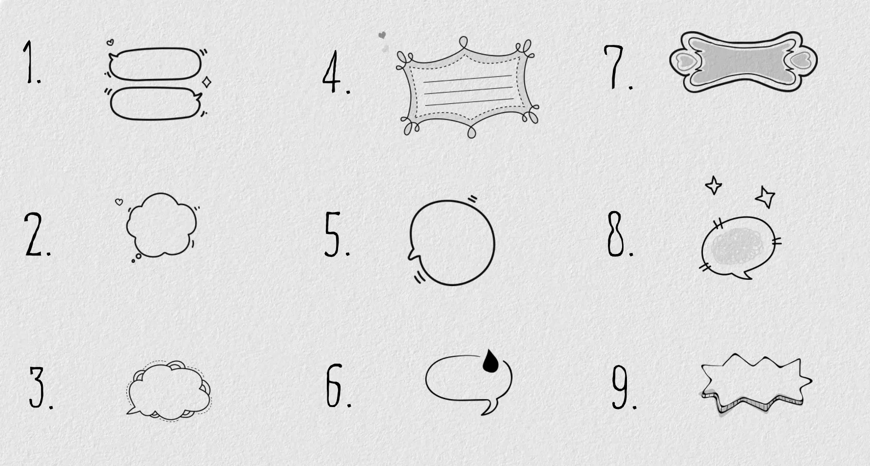 Comic Bubble brushes — style examples