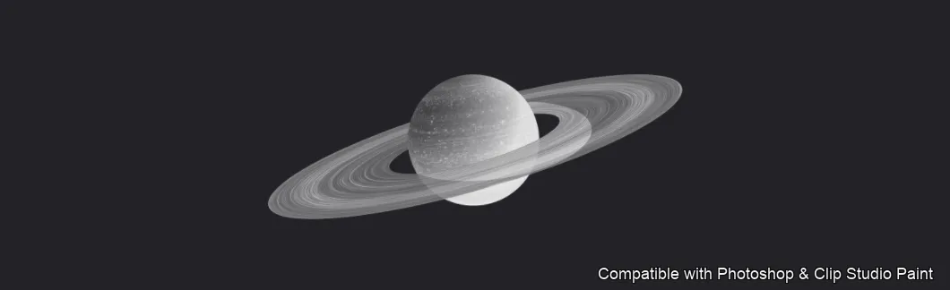 Cosmic Moon brush 1 of 20 — Photoshop & Clip Studio Paint .abr preview