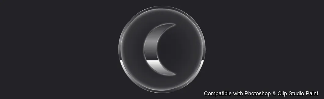 Cosmic Moon brush 4 of 20 — Photoshop & Clip Studio Paint .abr preview