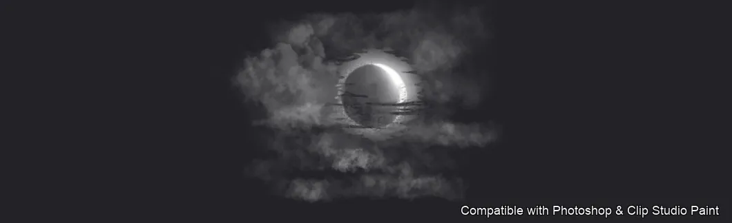 Cosmic Moon brush 12 of 20 — Photoshop & Clip Studio Paint .abr preview