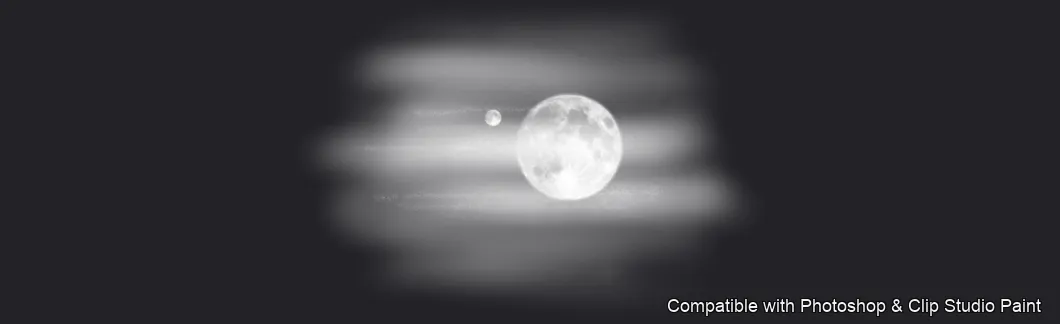 Cosmic Moon brush 16 of 20 — Photoshop & Clip Studio Paint .abr preview