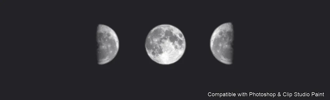 Cosmic Moon brush 17 of 20 — Photoshop & Clip Studio Paint .abr preview