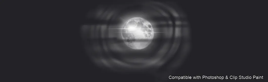 Cosmic Moon brush 19 of 20 — Photoshop & Clip Studio Paint .abr preview