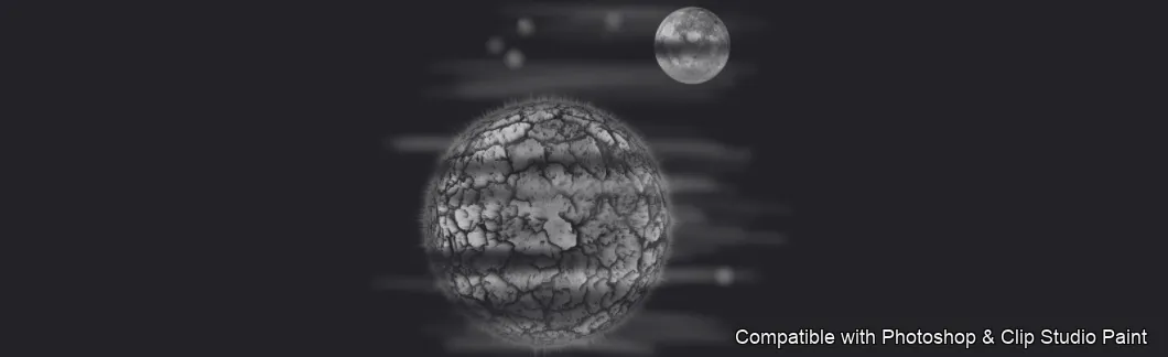 Cosmic Moon brush 20 of 20 — Photoshop & Clip Studio Paint .abr preview