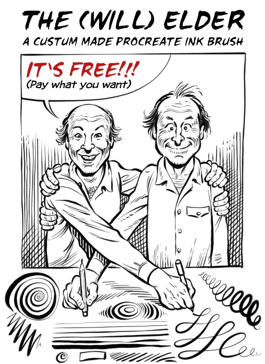 Free Comic Ink Set: Inking & SFX Brushes — cover by Georg von Westphalen