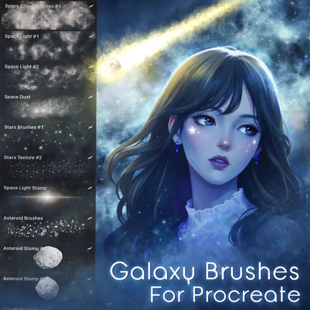 Free Galaxy Brush Set — cover by Di