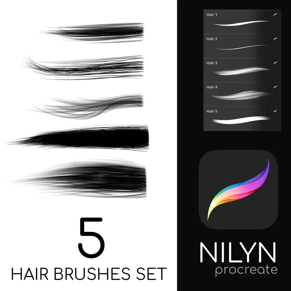 Free Hair Brushes Pack — cover by Nilyn