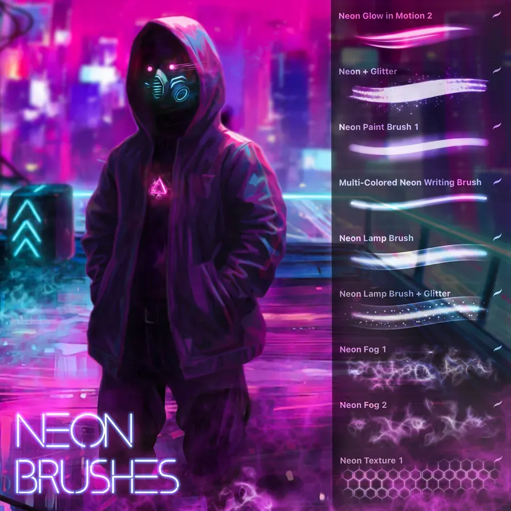 Free Neon Brushes — cover by Di