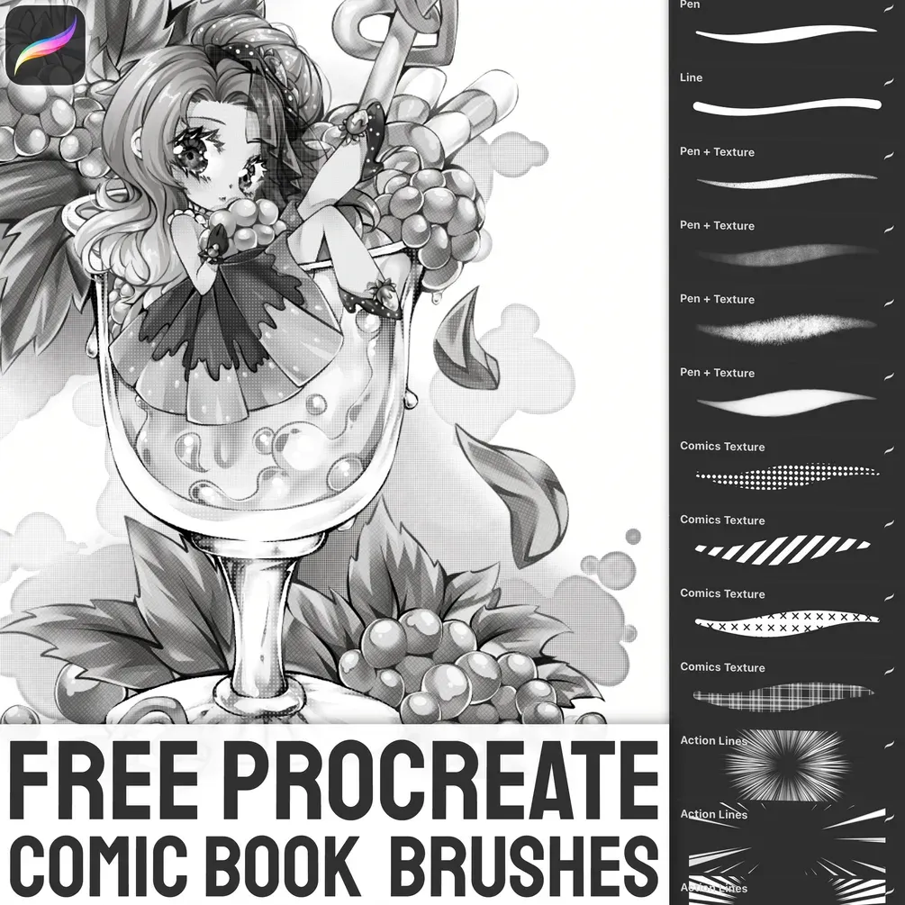 Free Comic Book Brush Set — cover by Stas