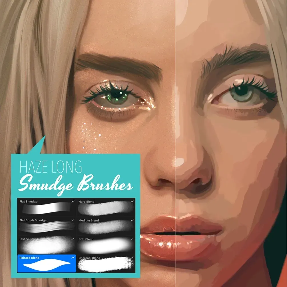 Procreate Smudge Brushes — cover by Haze Long