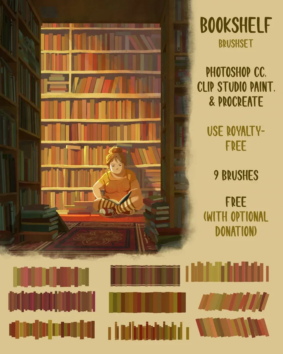 Bookshelf Brushset — cover by Devin Elle Kurtz