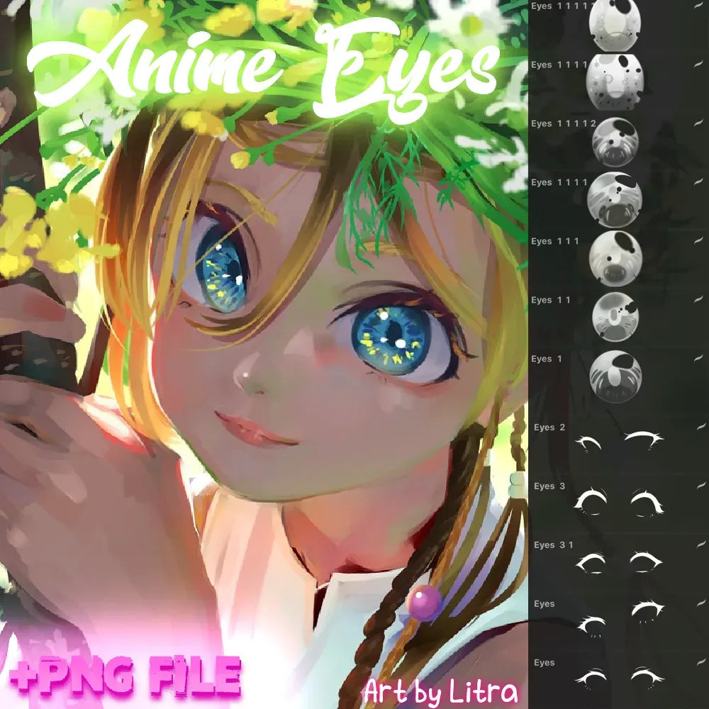 Free Anime Eyes Brushpack — cover by Attki