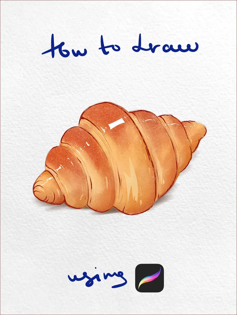 How to Draw a Croissant in Procreate
