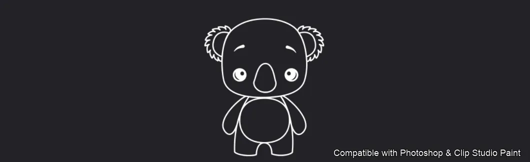 Cuddly Critters brush 3 of 15 — Photoshop & Clip Studio Paint .abr preview