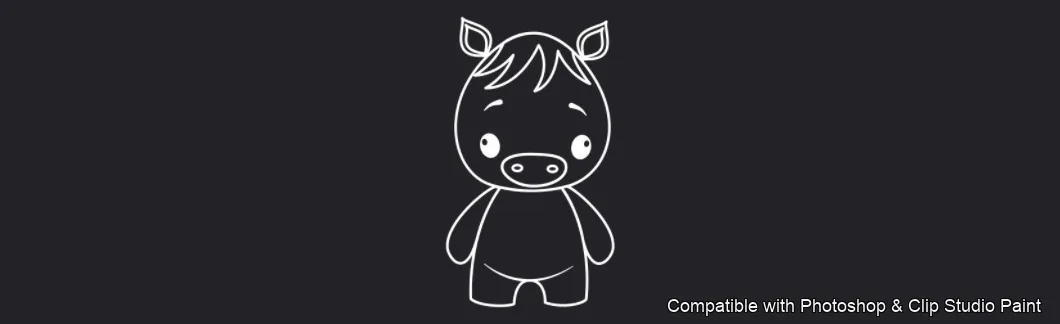 Cuddly Critters brush 6 of 15 — Photoshop & Clip Studio Paint .abr preview