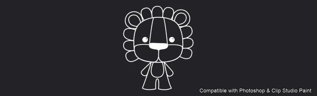 Cuddly Critters brush 9 of 15 — Photoshop & Clip Studio Paint .abr preview