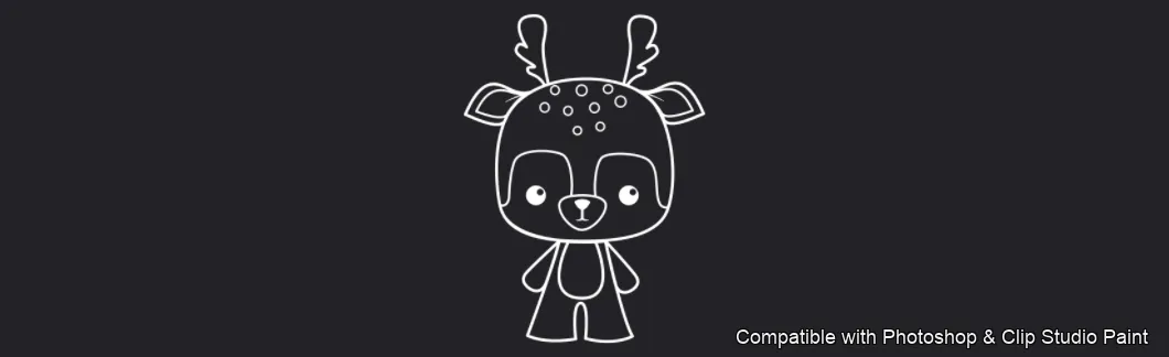 Cuddly Critters brush 15 of 15 — Photoshop & Clip Studio Paint .abr preview