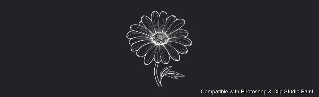 Daisy Garden brush 2 of 106 — Photoshop & Clip Studio Paint .abr preview