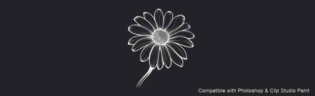 Daisy Garden brush 4 of 106 — Photoshop & Clip Studio Paint .abr preview
