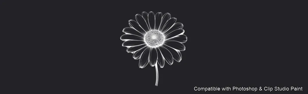 Daisy Garden brush 5 of 106 — Photoshop & Clip Studio Paint .abr preview