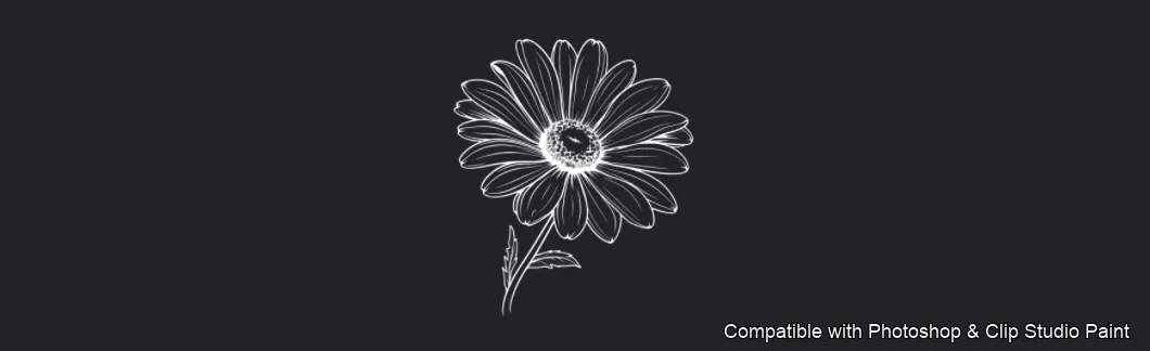 Daisy Garden brush 6 of 106 — Photoshop & Clip Studio Paint .abr preview