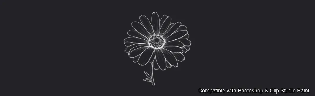 Daisy Garden brush 7 of 106 — Photoshop & Clip Studio Paint .abr preview