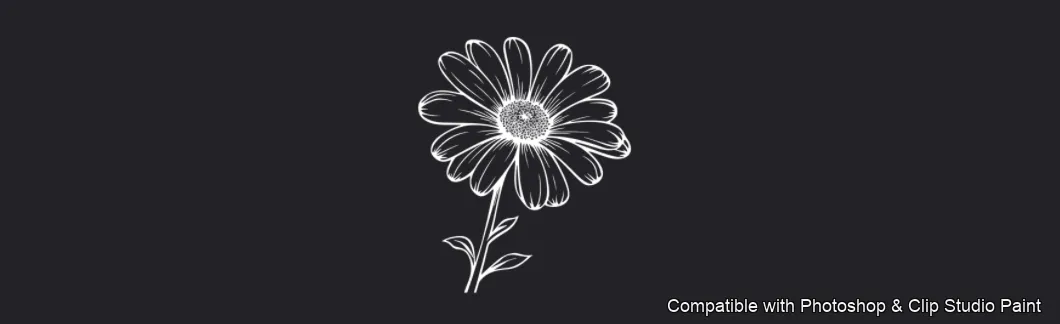 Daisy Garden brush 9 of 106 — Photoshop & Clip Studio Paint .abr preview