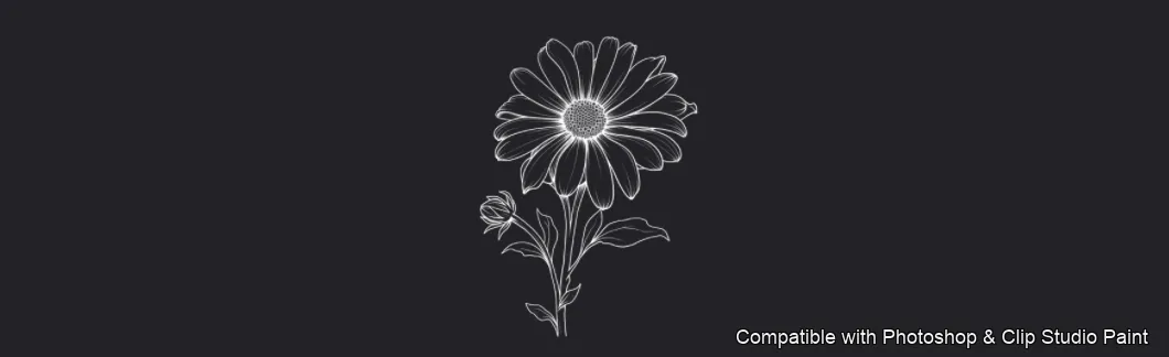 Daisy Garden brush 10 of 106 — Photoshop & Clip Studio Paint .abr preview