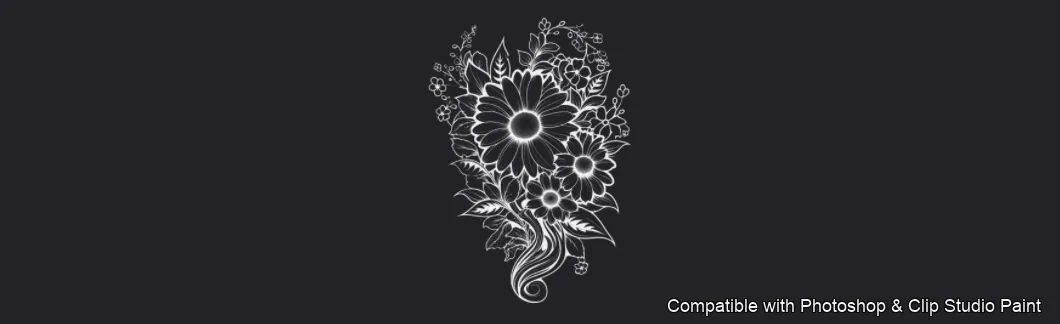 Daisy Garden brush 100 of 106 — Photoshop & Clip Studio Paint .abr preview