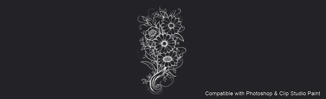 Daisy Garden brush 101 of 106 — Photoshop & Clip Studio Paint .abr preview