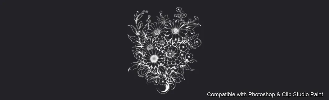 Daisy Garden brush 102 of 106 — Photoshop & Clip Studio Paint .abr preview