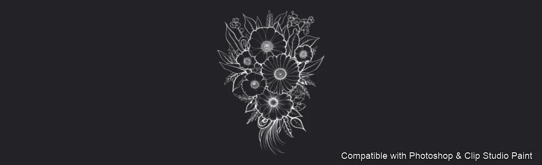 Daisy Garden brush 104 of 106 — Photoshop & Clip Studio Paint .abr preview