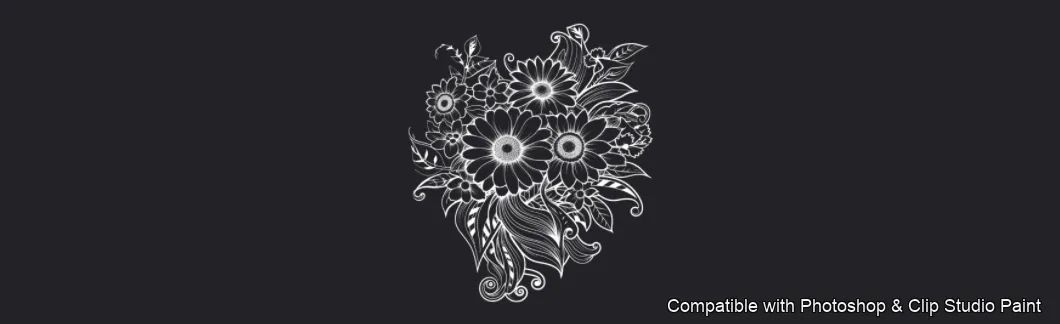 Daisy Garden brush 106 of 106 — Photoshop & Clip Studio Paint .abr preview