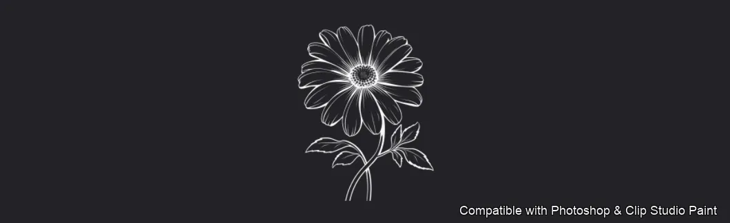 Daisy Garden brush 11 of 106 — Photoshop & Clip Studio Paint .abr preview