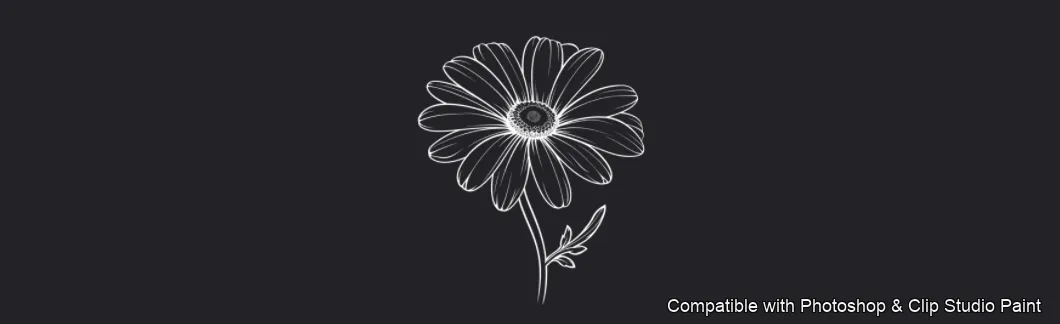 Daisy Garden brush 12 of 106 — Photoshop & Clip Studio Paint .abr preview