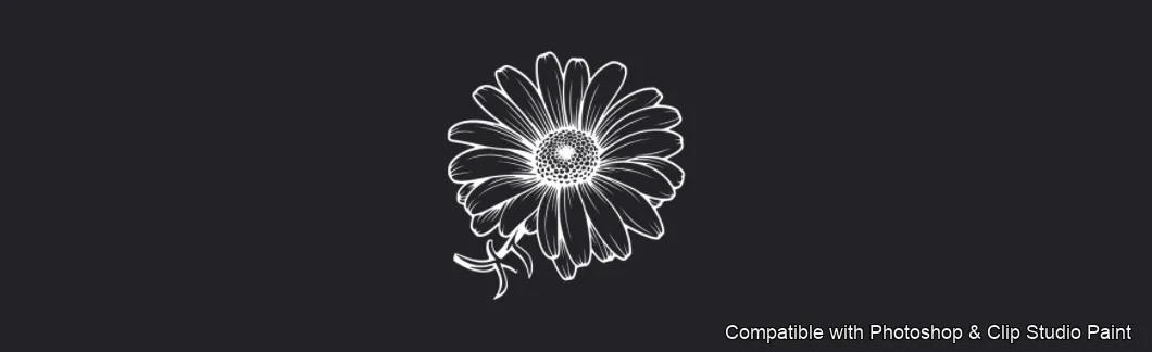 Daisy Garden brush 13 of 106 — Photoshop & Clip Studio Paint .abr preview