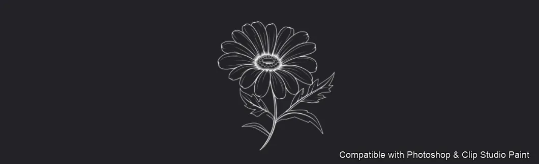 Daisy Garden brush 14 of 106 — Photoshop & Clip Studio Paint .abr preview