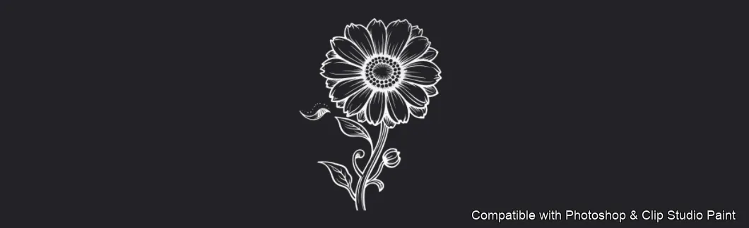 Daisy Garden brush 15 of 106 — Photoshop & Clip Studio Paint .abr preview