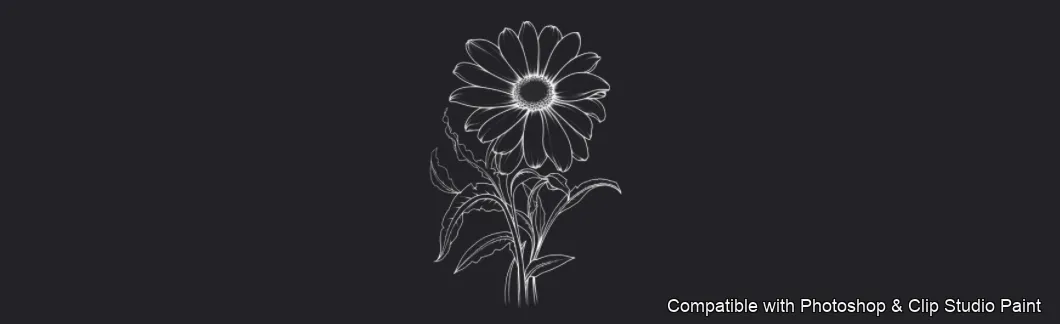 Daisy Garden brush 16 of 106 — Photoshop & Clip Studio Paint .abr preview