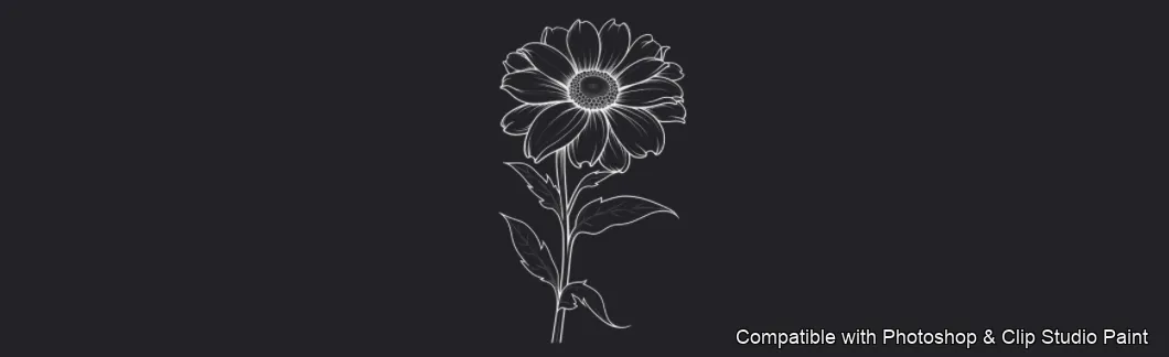 Daisy Garden brush 17 of 106 — Photoshop & Clip Studio Paint .abr preview