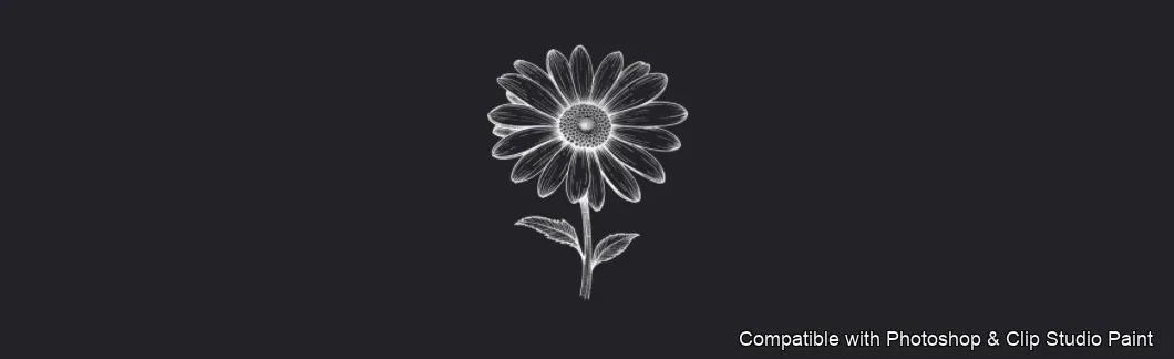 Daisy Garden brush 18 of 106 — Photoshop & Clip Studio Paint .abr preview