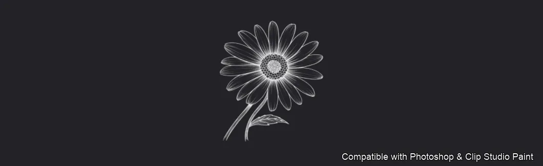 Daisy Garden brush 20 of 106 — Photoshop & Clip Studio Paint .abr preview