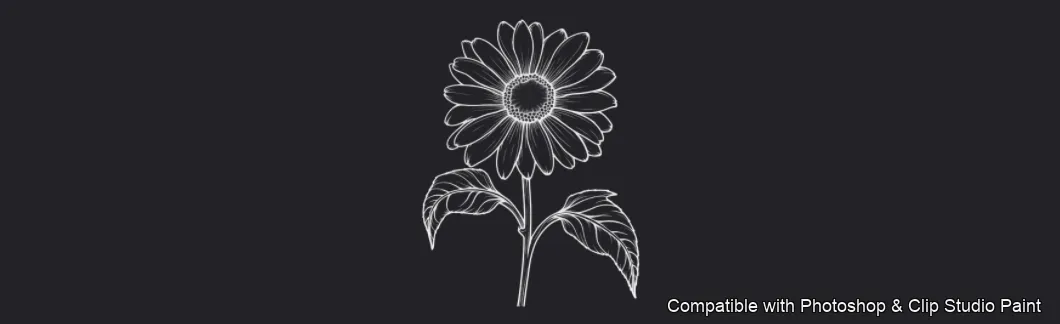 Daisy Garden brush 21 of 106 — Photoshop & Clip Studio Paint .abr preview